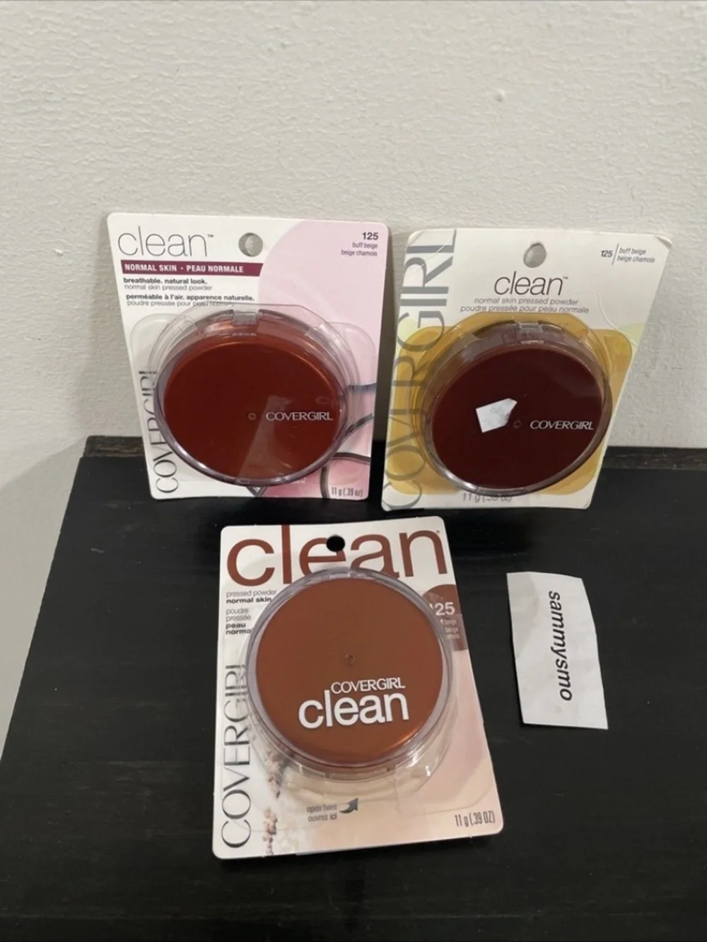 Covergirl Clean Pressed Powder, 125 Buff Beige, With Talc x3